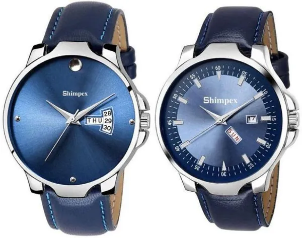 Premium_Watches_Blue_Genuine_Leather_Men_Waterproof_With_A_One_Year_Warranty_Day_And_Date_Analog