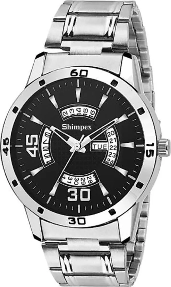Premium_Watches_Black_Metal_Boys_Waterproof_With_A_One_Year_Warranty_Day_And_Date_Analog