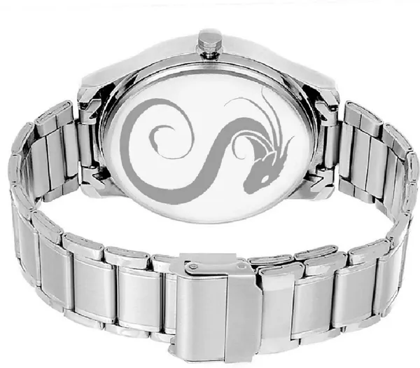 Premium_Watches_White_Genuine_Leather_Metal_Couple_Waterproof_With_A_One_Year_Warranty_Day_And_Date_Analog