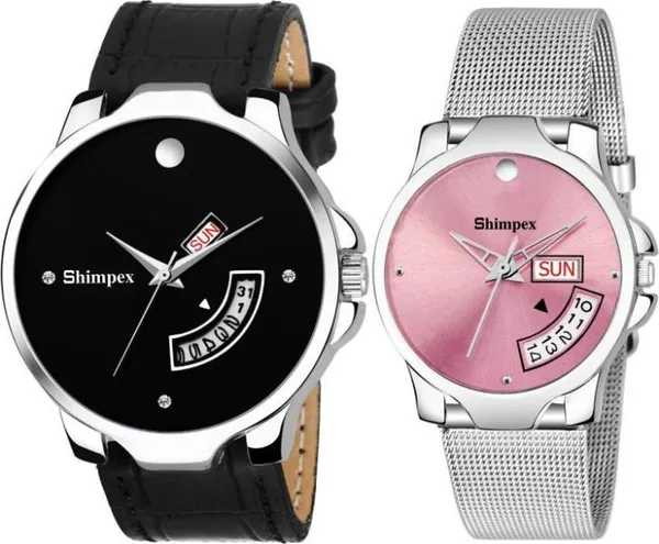 Premium_Watches_White_Metal::Genuine_Leather_Couple_Waterproof_with_a_one-year_warranty