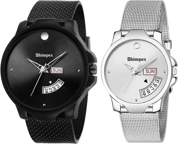 Premium_Watches_White_Metal_Couple_Waterproof_With_A_One_Year_Warranty_Day_And_Date_Analog