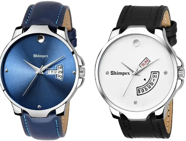 Premium_Watches_Blue_Genuine_Leather_Men_Waterproof_With_A_One_Year_Warranty_Day_And_Date_Analog