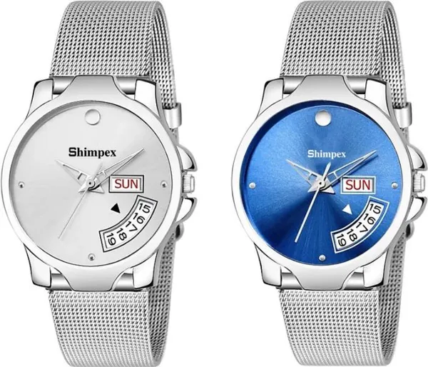 Premium_Watches_White_Genuine_Leather_Metal_Girls_Waterproof_With_A_One_Year_Warranty_Day_And_Date_Analog