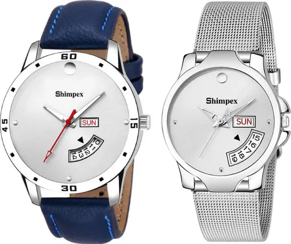 Premium_Watches_White_Metal_Couple_Waterproof_With_A_One_Year_Warranty_Day_And_Date_Analog