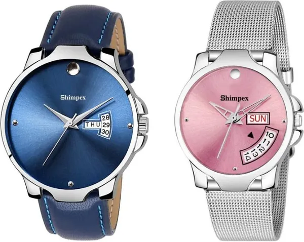 Premium_Watches_Pink_Genuine_Leather_Metal_Girls_Waterproof_With_A_One_Year_Warranty_Day_And_Date_Analog