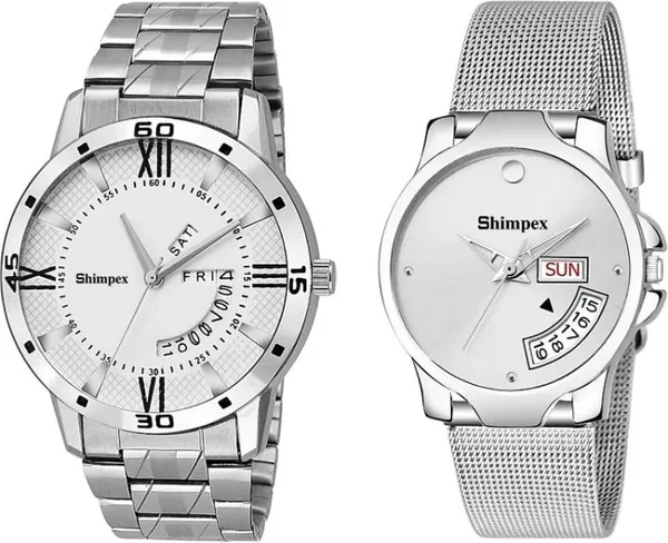 Premium_Watches_White_Metal_Couple_Waterproof_With_A_One_Year_Warranty_Day_And_Date_Analog