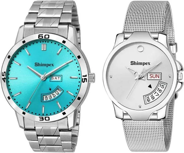 Premium_Watches_White_Metal_Genuine_Leather_Boys_&_Girls_Waterproof_With_A_One_Year_Warranty_Day_And_Date_Analog