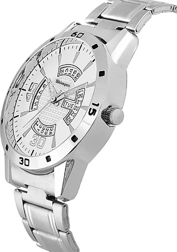 Premium_Watches_White_Black_Stainless_Steel_Genuine_Leather_Boys_&_Girls_Waterproof_With_A_One_Year_Warranty_Day_And_Date_Analog
