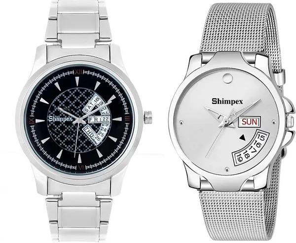 Premium_Watches_White_Metal_Couple_Waterproof_With_A_One_Year_Warranty_Day_And_Date_Analog