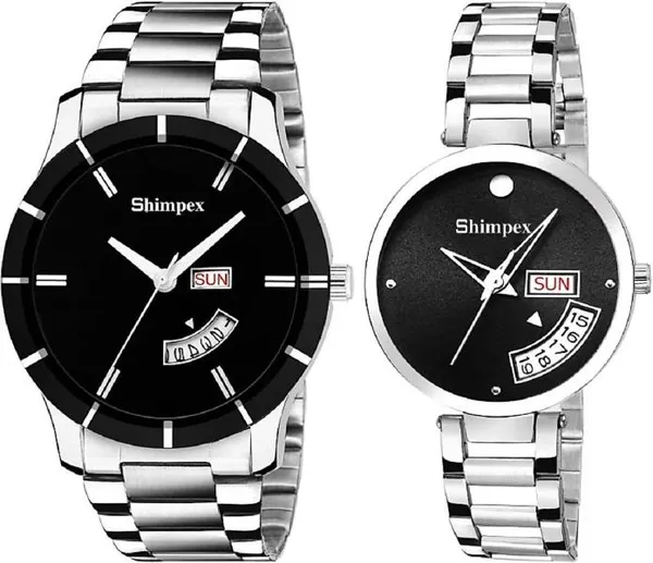 Shimpex_Good_Quality__Watches_Black_Metal_Couple_Waterproof_With_A_One_Year_Warranty_Day_And_Date_Analog