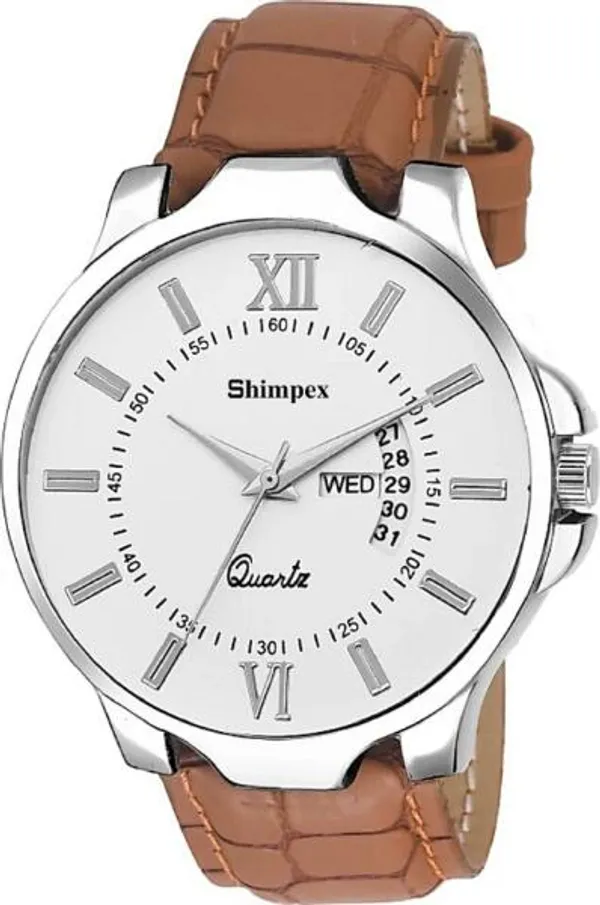 Premium_Watches_Blue_Genuine_Leather_Boys_Waterproof_With_A_One_Year_Warranty_Day_And_Date_Analog