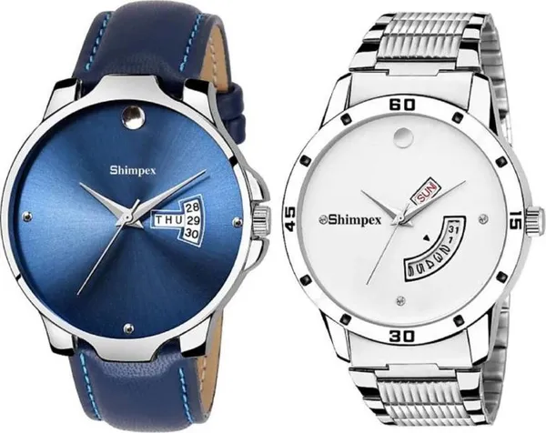 Premium_Watches_Blue_Genuine_Leather_Men_Waterproof_With_A_One_Year_Warranty_Day_And_Date_Analog