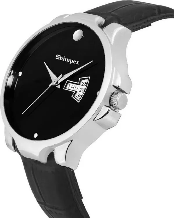 Premium_Watches_Black_Genuine_Leather_Men_Waterproof_With_A_One_Year_Warranty_Day_And_Date_Analog