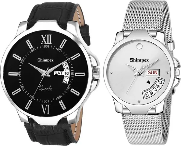 Shimpex_Good_Quality__Watches_White_Metal_Couple_Waterproof_With_A_One_Year_Warranty_Day_And_Date_Analog