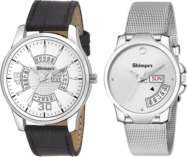 Premium_Watches_White_Metal_Couple_Waterproof_With_A_One_Year_Warranty_Day_And_Date_Analog