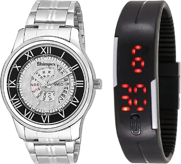 Premium_Watches_Black_Metal_Boys_Waterproof_With_A_One_Year_Warranty_Day_And_Date_Analog
