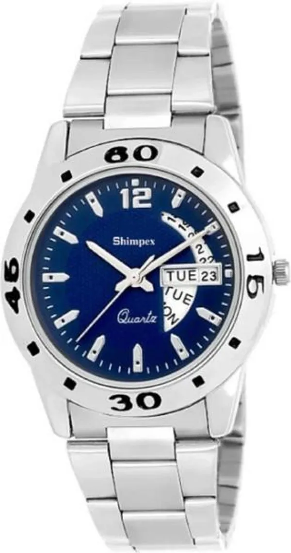 Premium_Watches_Blue_Stainless_Steel_Girls_Waterproof_With_A_One_Year_Warranty_Day_And_Date_Analog