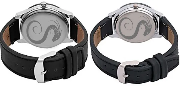 Premium_Watches_Black_Genuine_Leather_Couple_Waterproof_With_A_One_Year_Warranty_Day_And_Date_Analog