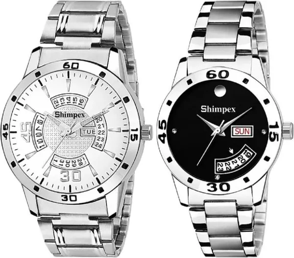 Premium_Watches_Black_White_Metal_Couple_Waterproof_With_A_One_Year_Warranty_Day_And_Date_Analog