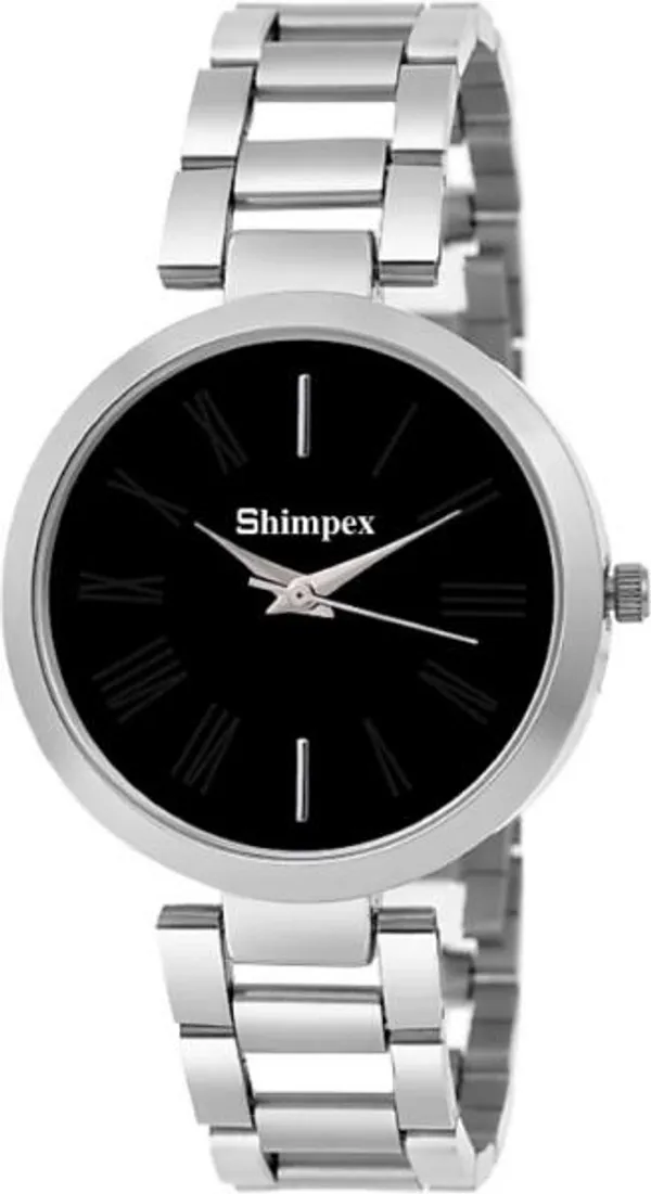 Premium_Watches_Black_Stainless_Steel_Women_Waterproof_With_A_One_Year_Warranty_Day_And_Date_Analog