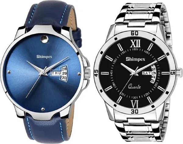 Premium_Watches_Blue_Genuine_Leather_Boys_Waterproof_With_A_One_Year_Warranty_Day_And_Date_Analog