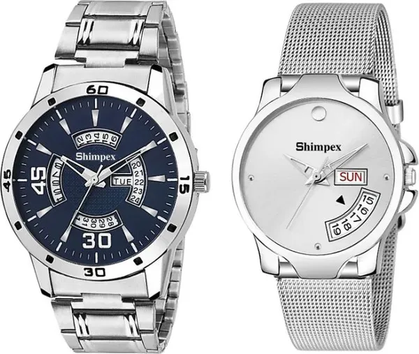 Premium_Watches_White_Metal_Couple_Waterproof_With_A_One_Year_Warranty_Day_And_Date_Analog