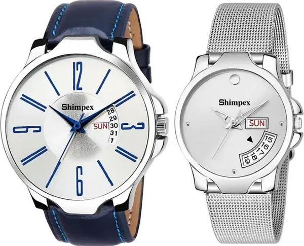 Premium_Watches_White_Metal_Couple_Waterproof_With_A_One_Year_Warranty_Day_And_Date_Analog
