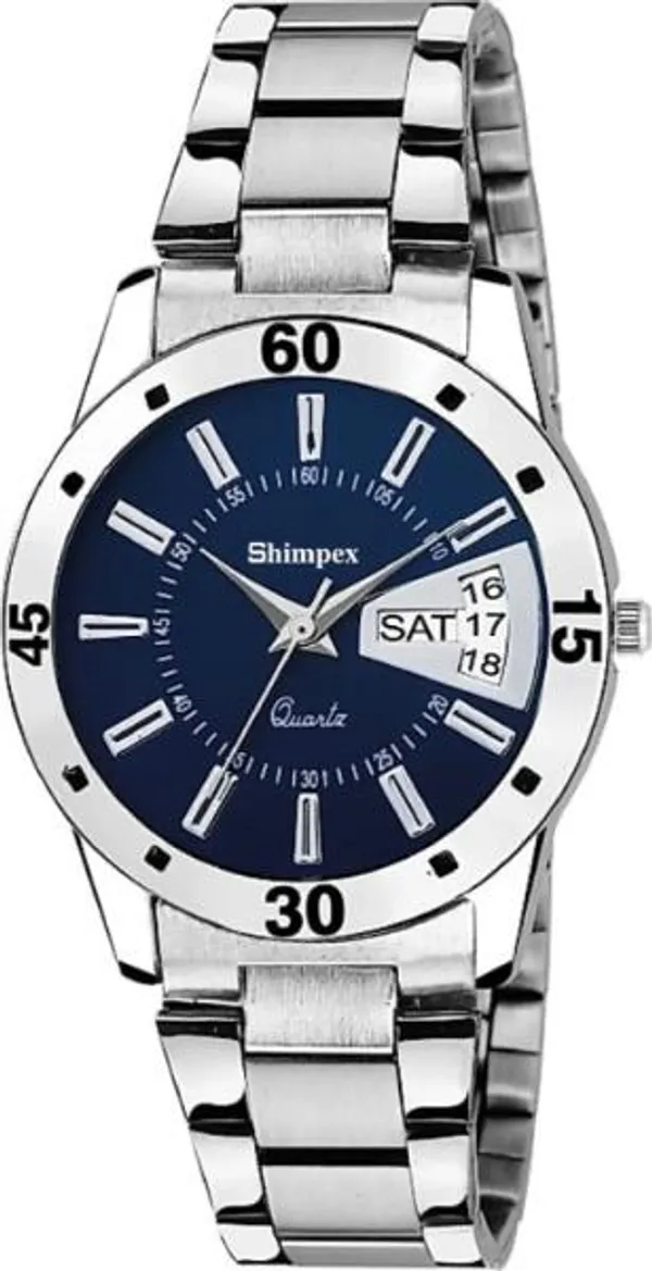 Premium_Watches_Blue_Metal_Girls_Waterproof_With_A_One_Year_Warranty_Day_And_Date_Analog