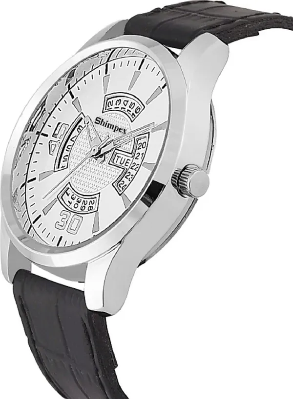 Premium_Watches_White_Genuine_Leather_Boys_Waterproof_With_A_One_Year_Warranty_Day_And_Date_Analog