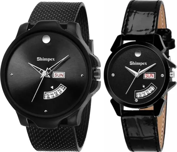 Premium_Watches_White_Genuine_Leather_Metal_Couple_Waterproof_With_A_One_Year_Warranty_Day_And_Date_Analog