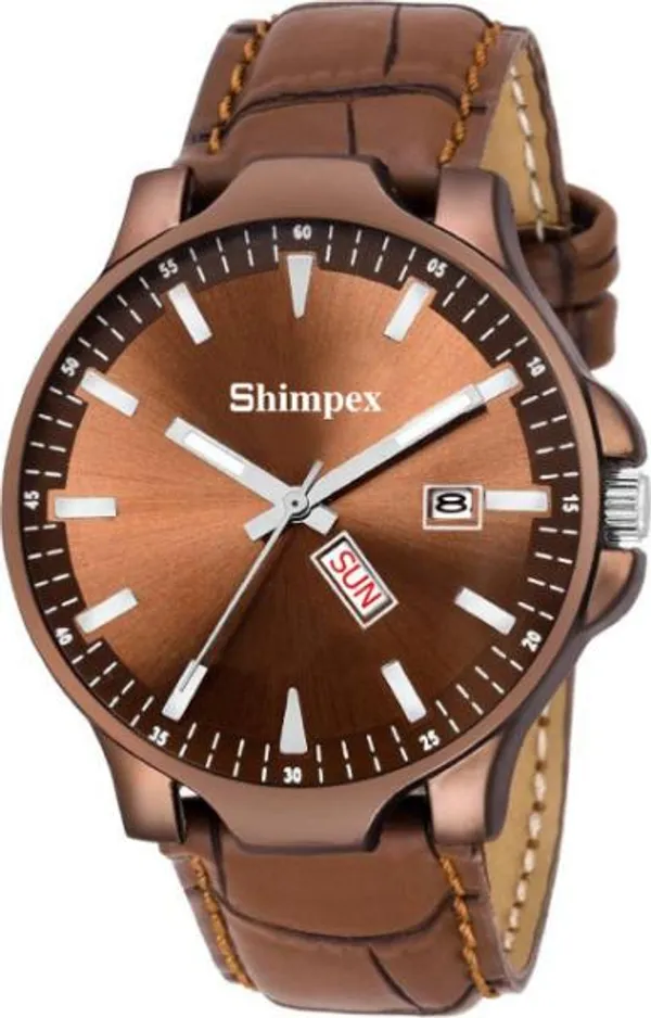 Premium_Watches_Brown_Genuine_Leather_Boys_Waterproof_With_A_One_Year_Warranty_Day_And_Date_Analog