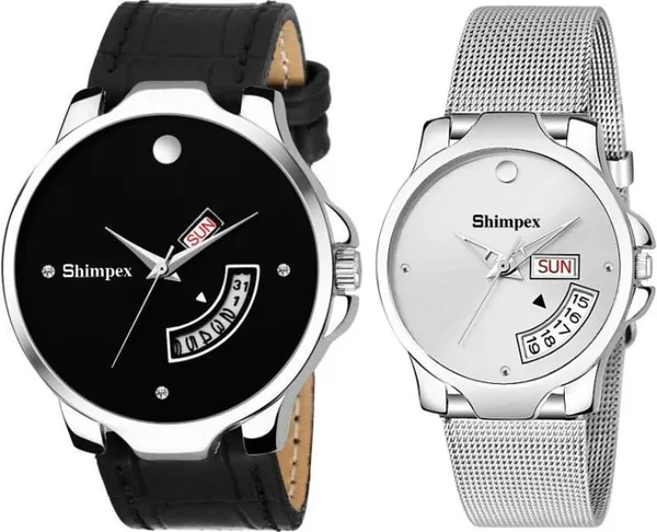 Premium_Watches_White_Metal_Couple_Waterproof_With_A_One_Year_Warranty_Day_And_Date_Analog