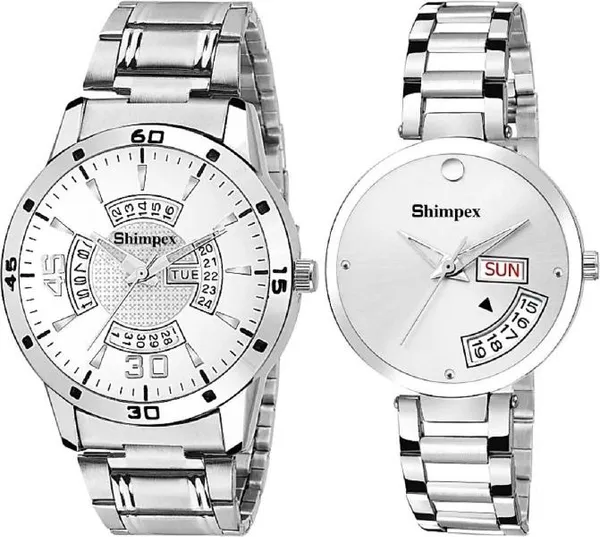 Premium_Watches_Silver_Metal_Men_&_Women_Waterproof_With_A_One_Year_Warranty_Day_And_Date_Analog