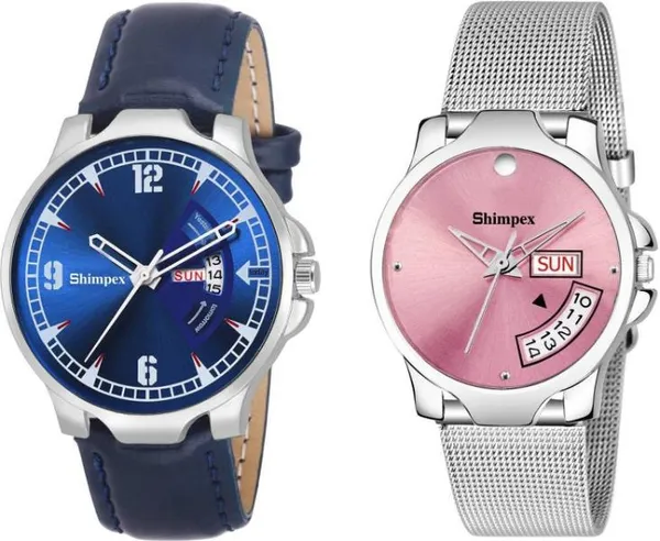 Premium_Watches_Pink_Metal_Couple_Waterproof_with_a_one-year_warranty
