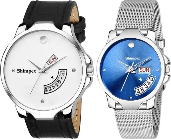 Shimpex_Good_Quality__Watches_White_Genuine_Leather_Metal_Couple_Waterproof_With_A_One_Year_Warranty_Day_And_Date_Analog