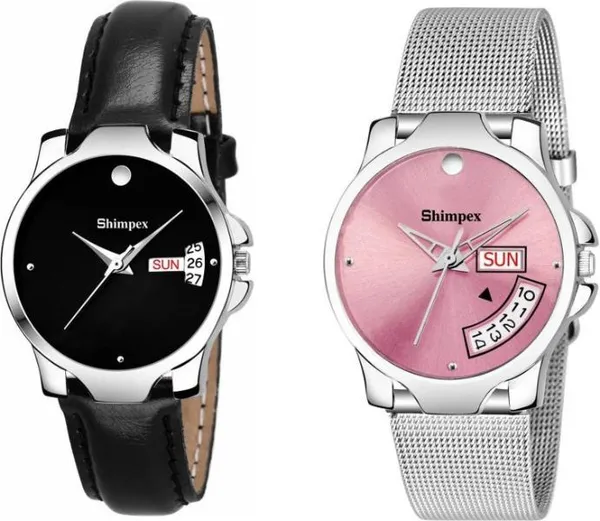 Premium_Watches_White_Genuine_Leather_Metal_Girls_Waterproof_With_A_One_Year_Warranty_Day_And_Date_Analog