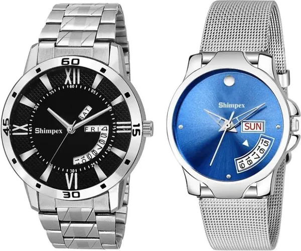 Premium_Watches_White_Metal_Genuine_Leather_Boys_&_Girls_Waterproof_With_A_One_Year_Warranty_Day_And_Date_Analog