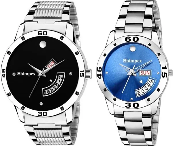 Premium_Watches_White_Genuine_Leather_Metal_Couple_Waterproof_With_A_One_Year_Warranty_Day_And_Date_Analog