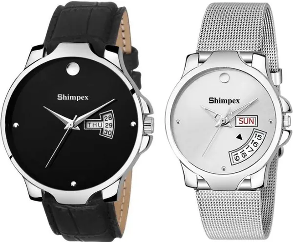 Premium_Watches_White_Metal_Couple_Waterproof_With_A_One_Year_Warranty_Day_And_Date_Analog