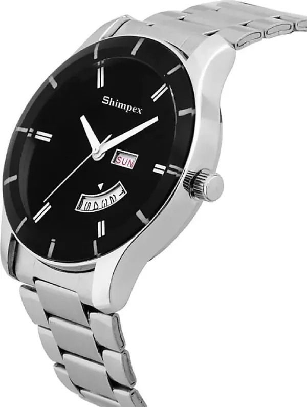Premium_Watches_Black_Stainless_Steel_Boys_Waterproof_With_A_One_Year_Warranty_Day_And_Date_Analog
