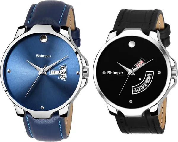 Premium_Watches_Multicolor_Genuine_Leather_Boys_Waterproof_With_A_One_Year_Warranty_Day_And_Date_Analog
