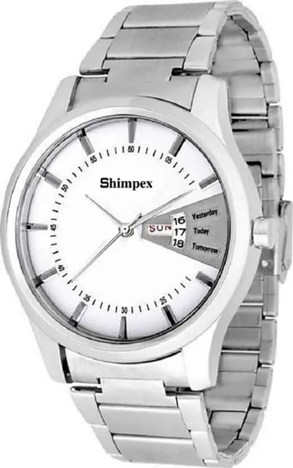 Premium_Watches_White_Stainless_Steel_Girls_Waterproof_With_A_One_Year_Warranty_Day_And_Date_Analog