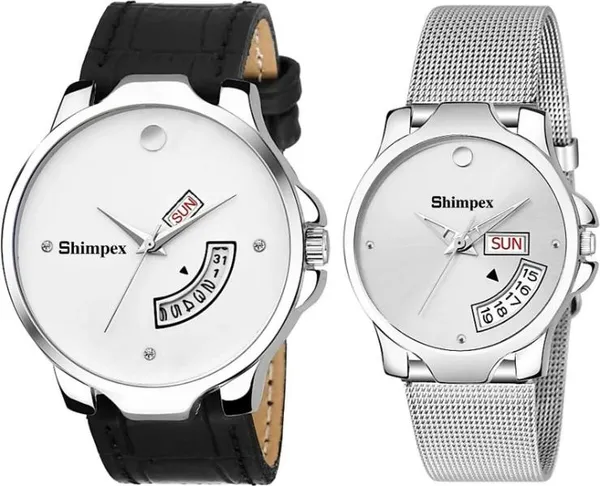 Premium_Watches_White_Metal_Couple_Waterproof_With_A_One_Year_Warranty_Day_And_Date_Analog