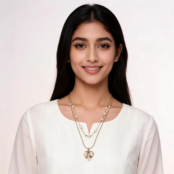 Silver_Alloy_Layered_Heart_Pendant_Necklace_For_Women