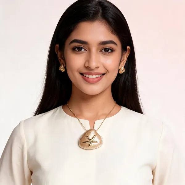 Gold_Alloy_Floral_Necklace_And_Earrings_Set_For_Women
