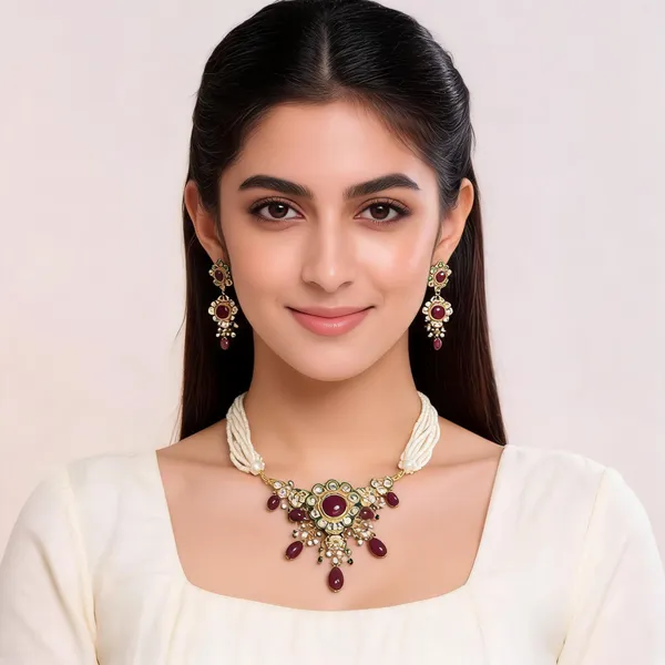 Maroon_Alloy_Kundan_Bridal_Necklace_Set_For_Women