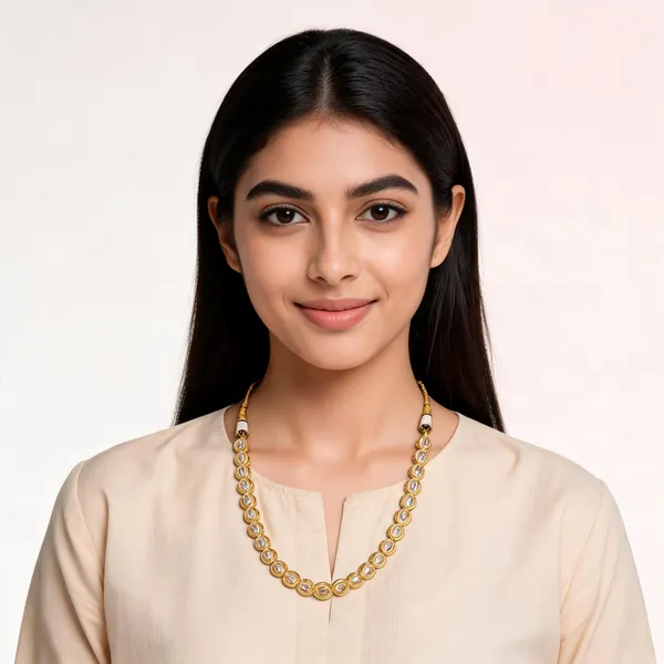 Gold_Alloy_Oval_Bead_Necklace_For_Women