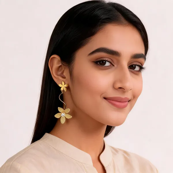 Gold_Alloy_Metal_Floral_Drop_Earrings_For_Women