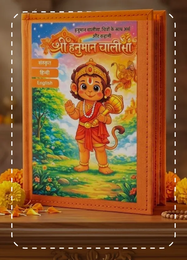 Multicolor_Soft_Cloth_Shri_Hanuman_Chalisa_Trilingual_Book
