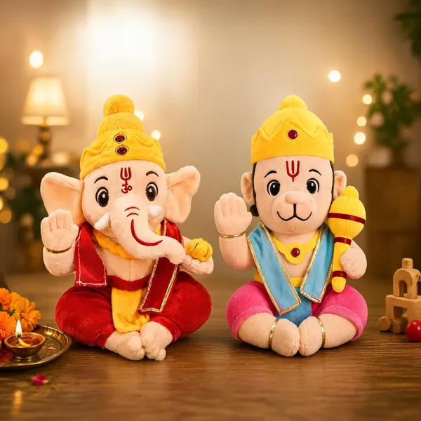 Ganesh_Ji_&_Hanuman_Ji_Musical_Plush_Soft_Toy_Combo